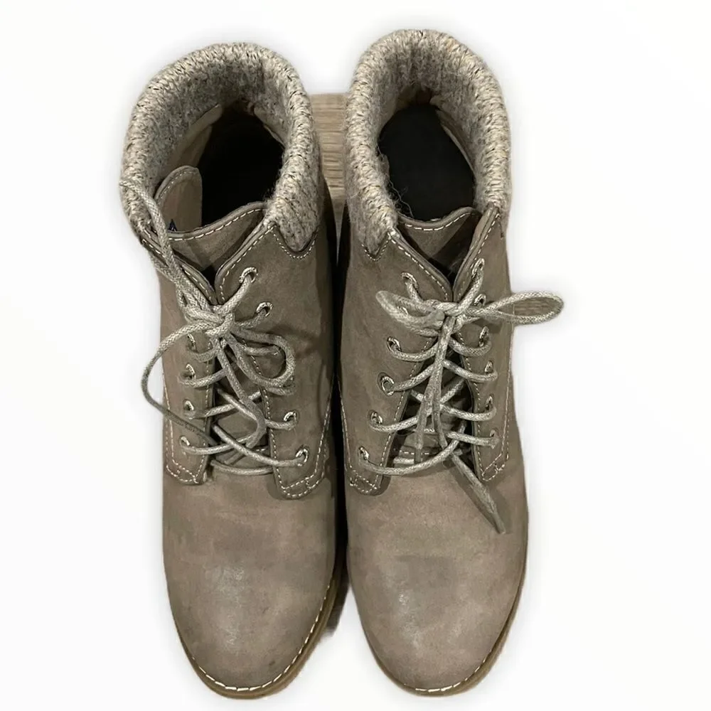 Nautica Korce Wedge Lace-Up Booties in Size 9.5